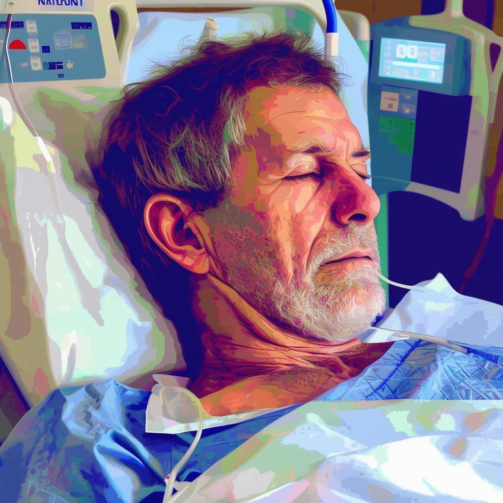 nonhodgkins lymphoma patient in hospital
